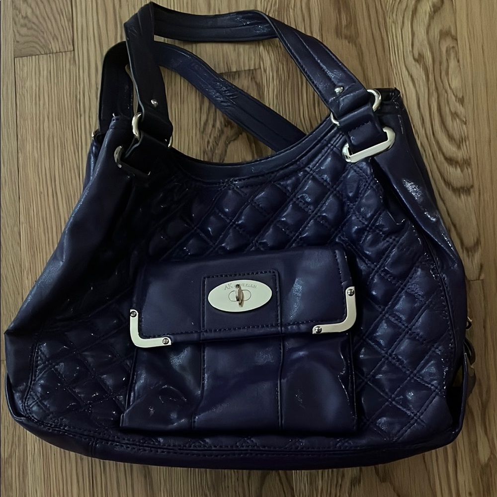 Anne Klein Vintage Purple Quilted shoulder bag